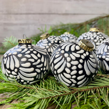 Talavera black and white Ornaments